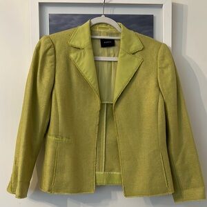 Akris Green Tailored Blazer with Notched Lapel